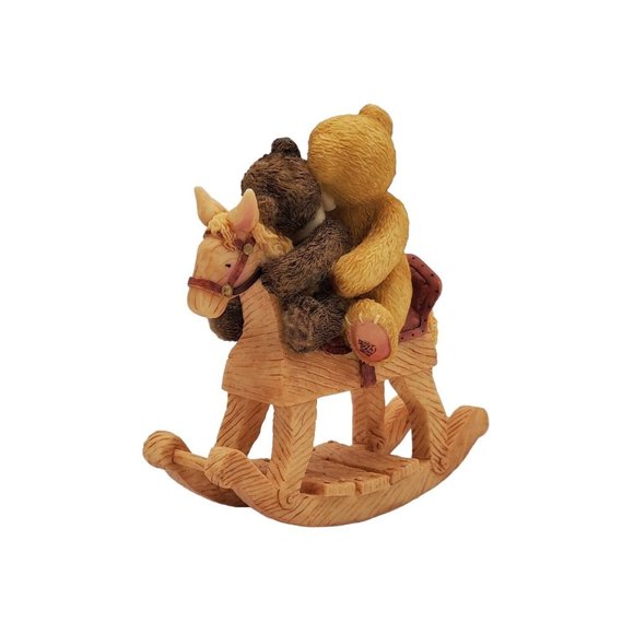New Cherished Teddies 662046F Figurine Rocking Horse Bear Figurine Siblings - Picture 4 of 9